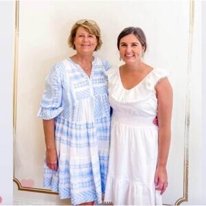 Southern Frock Womens Mini Dress Size M Medium White Graduation Wedding Preppy